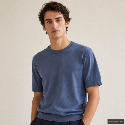 MASQ GIROCOLLO M/C M5426-8051 COL. BLU JEANS S35526/0650 - P/E 26