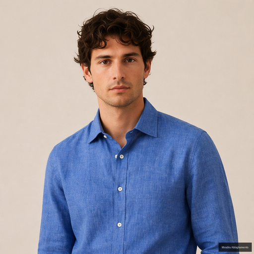 ALEA CAMICIA MANICA LUNGA  STDIR00LW _1642 COL. 21 CELESTE - P/E 26